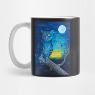 Wise Owls in the Moonlight Mug